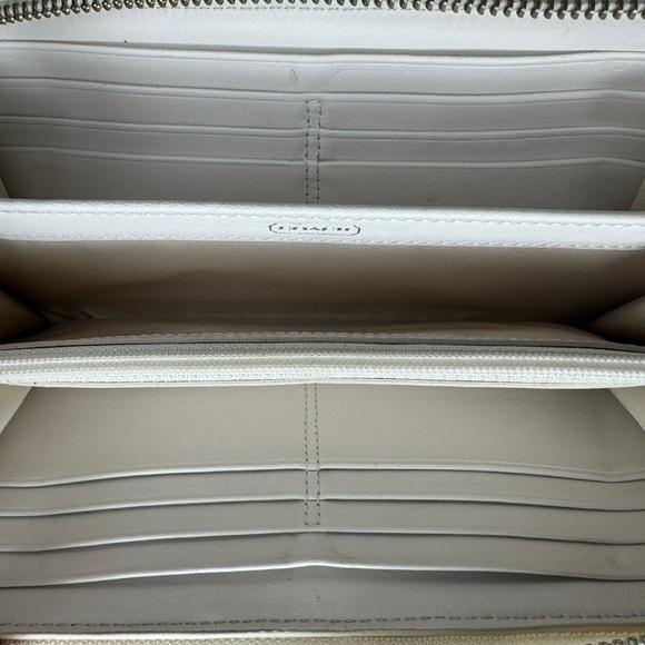 Y2K Coach F14724 Limited Ed. Green White Scarf Wallet Bleecker Daisy Tote Bag - Picture 15 of 16